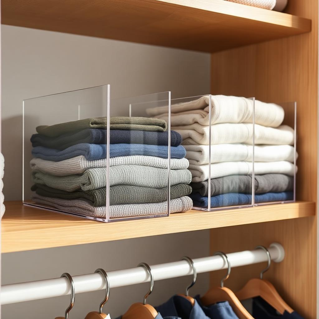 Closet Shelf Divider Set of 4