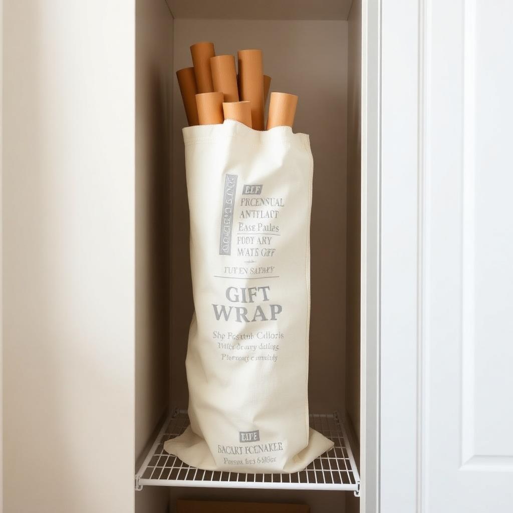 Canvas Gift Wrap Storage