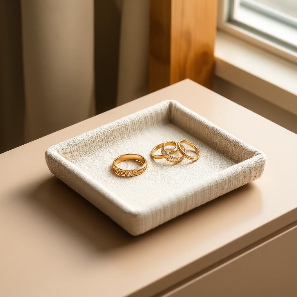 Linen Jewelry Tray