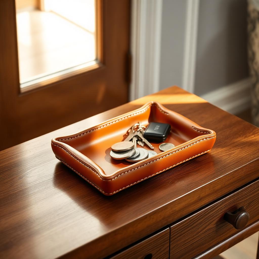 Leather Entryway Catchall