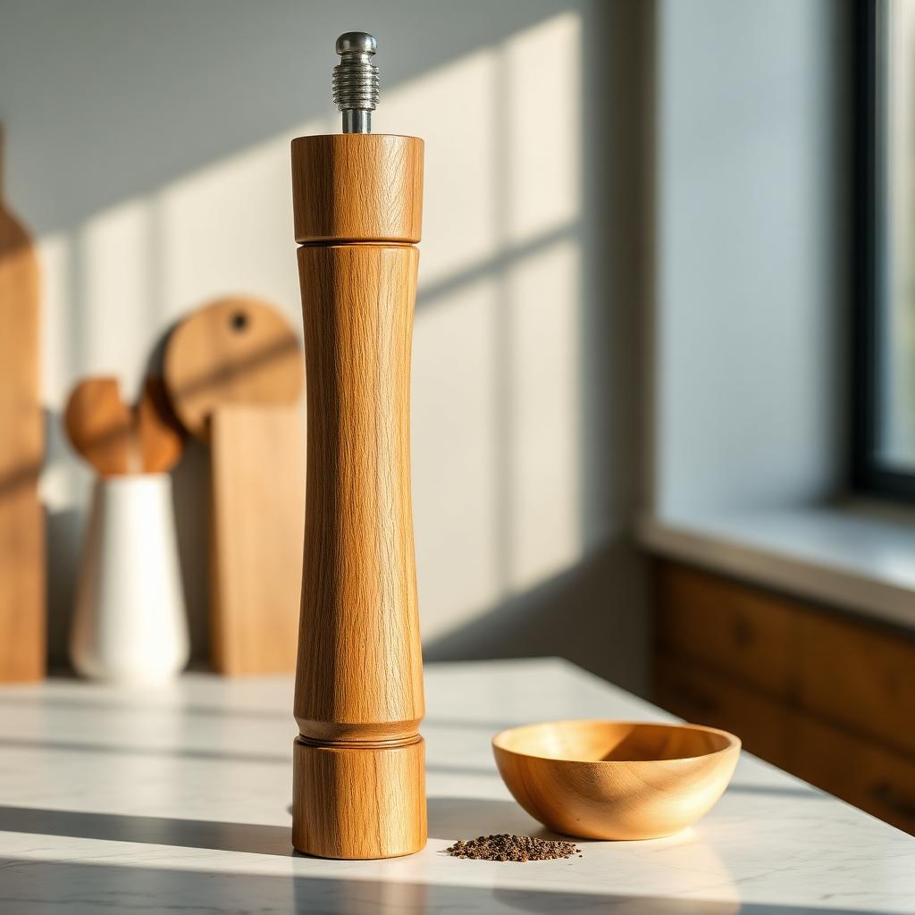 Oak Pepper Mill