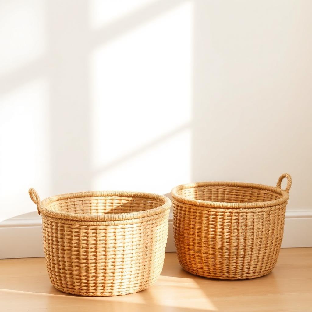 Rattan Basket Set of 2