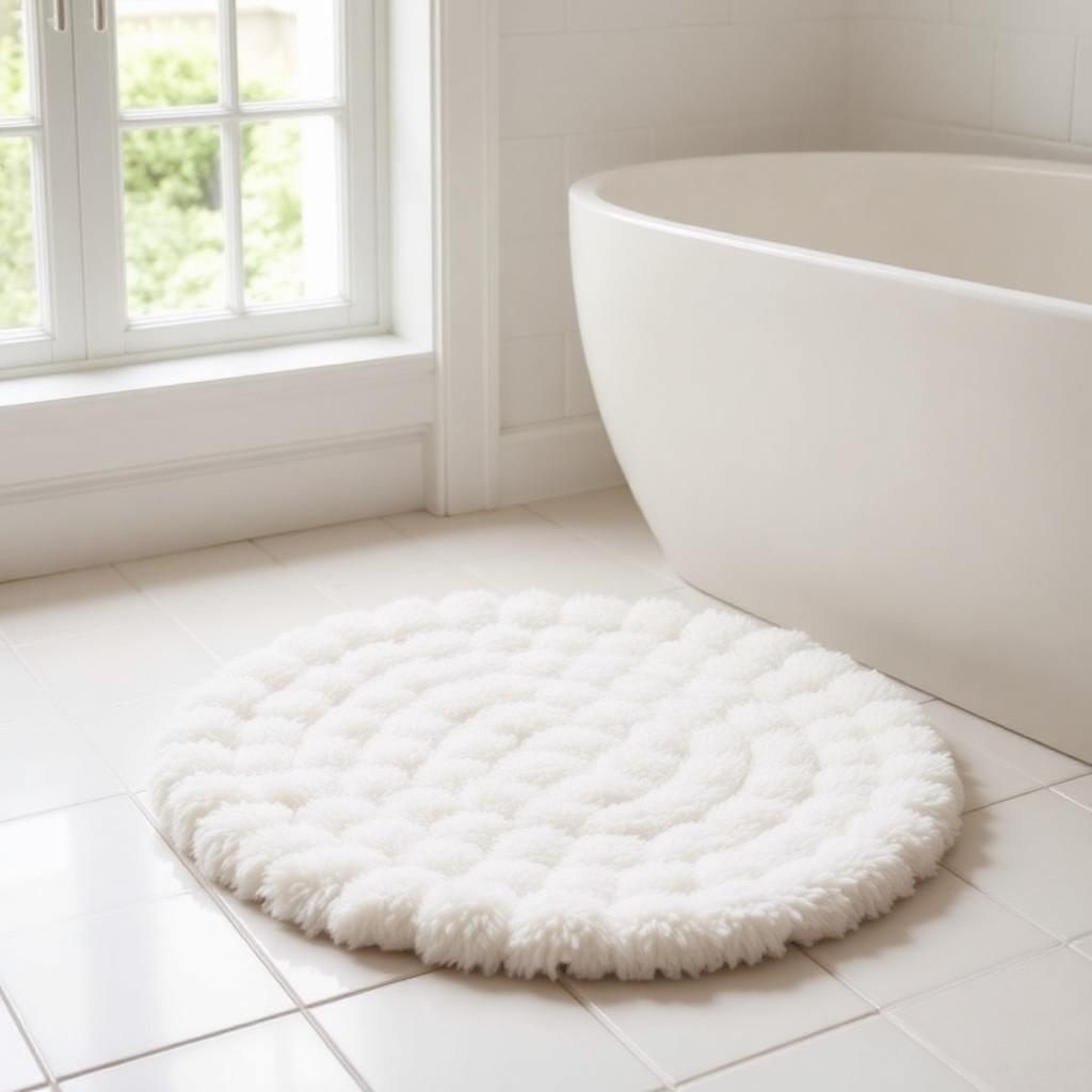 Round Tufted Bath Mat