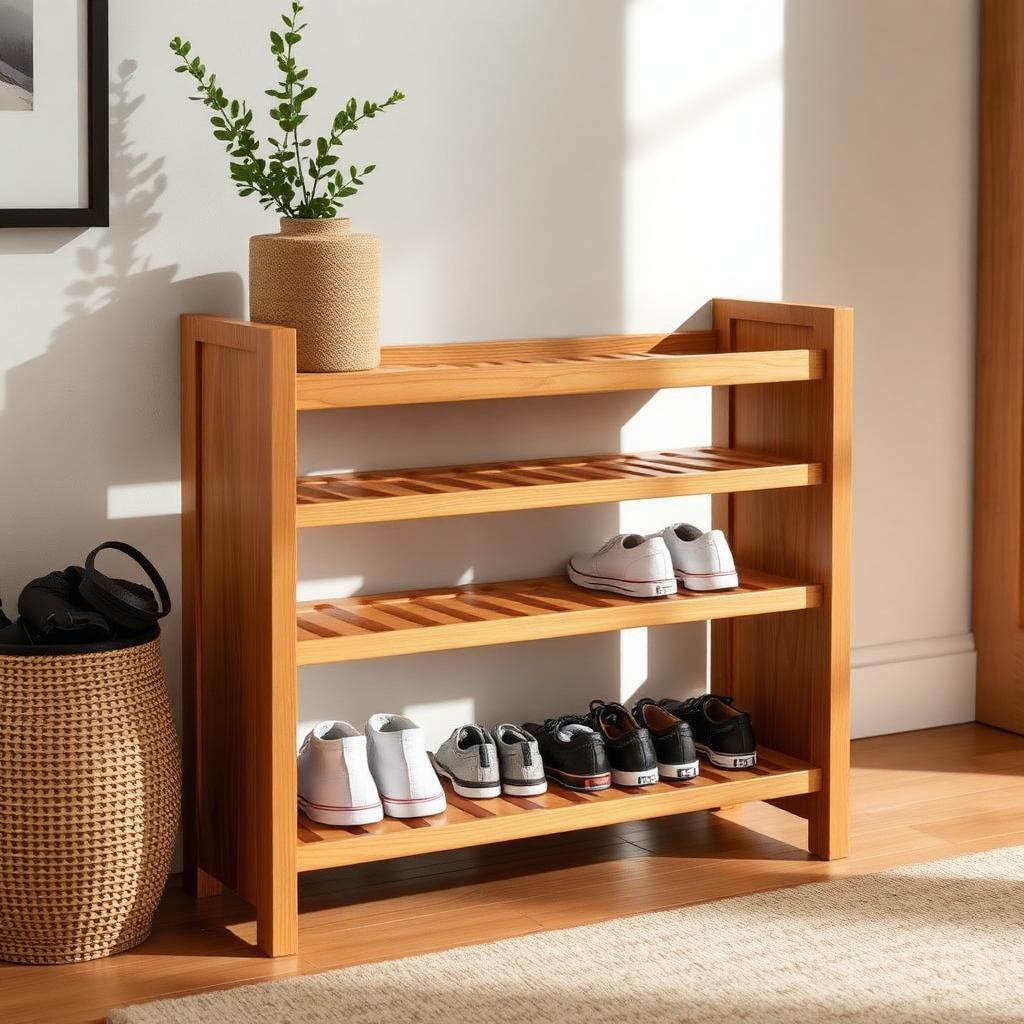 Oak Shoe Rack