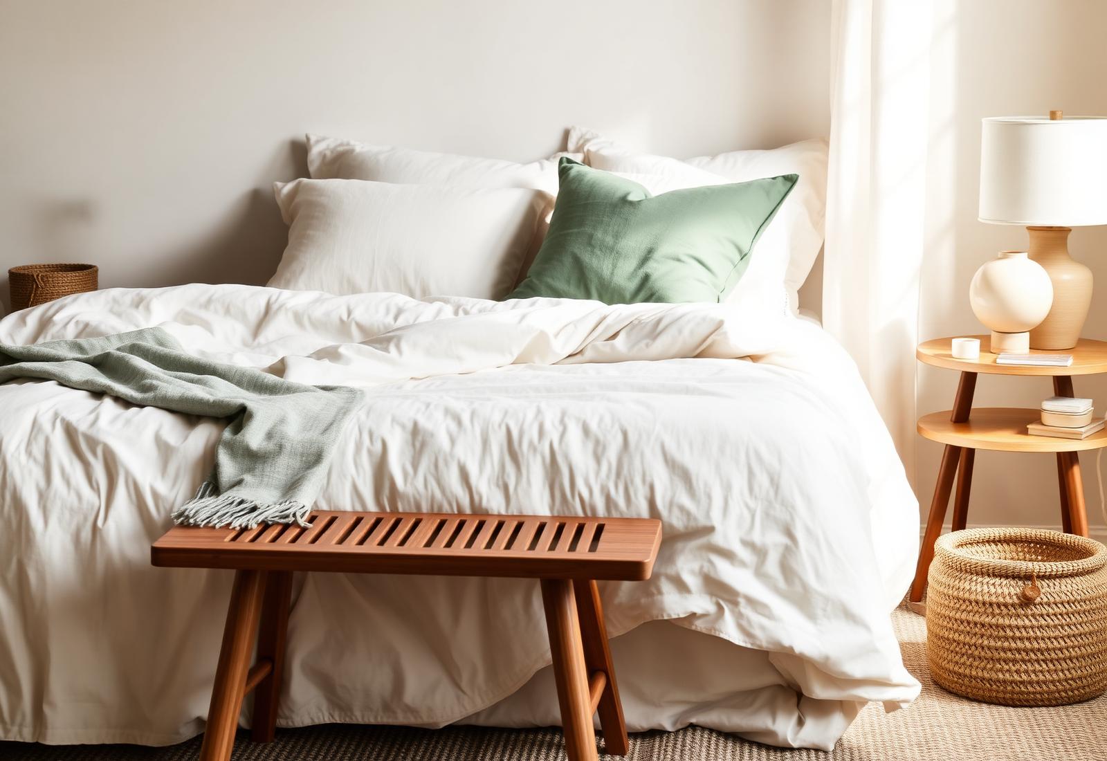 Shoppable bedroom scene