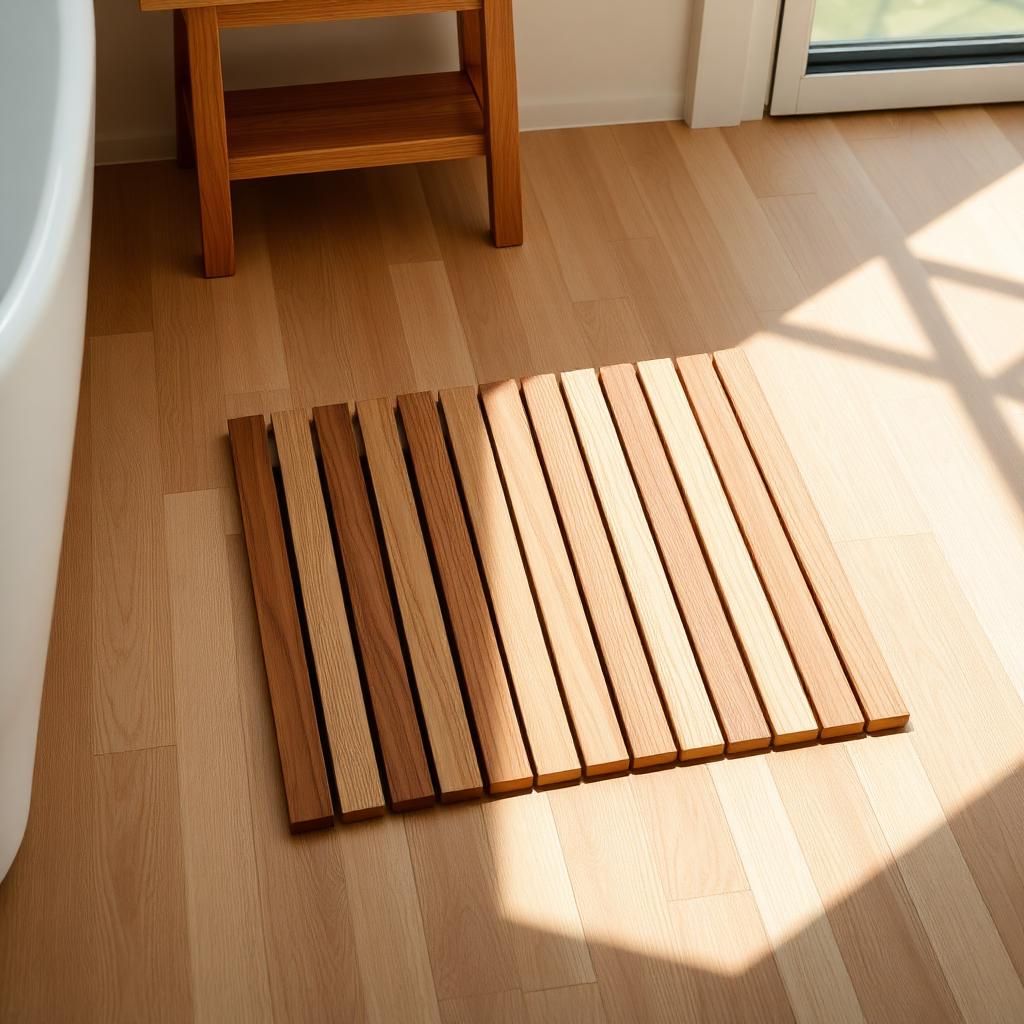 Teak Slat Bath Mat